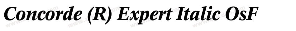 Concorde (R) Expert Italic OsF字体转换